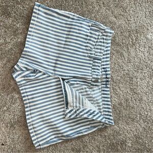 Universal Thread Blue and White Striped High Waist Shorts